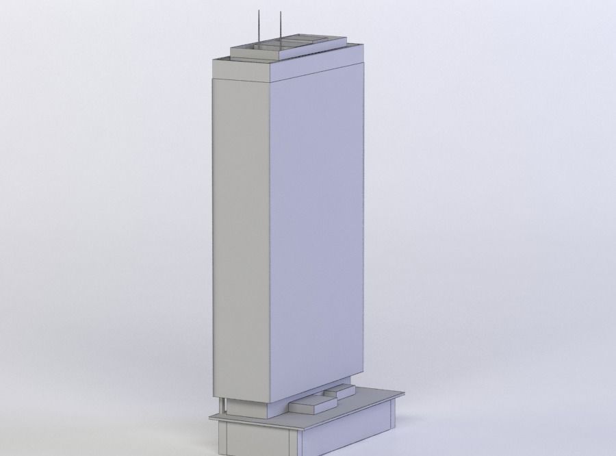 REAL TEXTURE BUILDINGS D 3D MODEL Low-poly 3D model_4