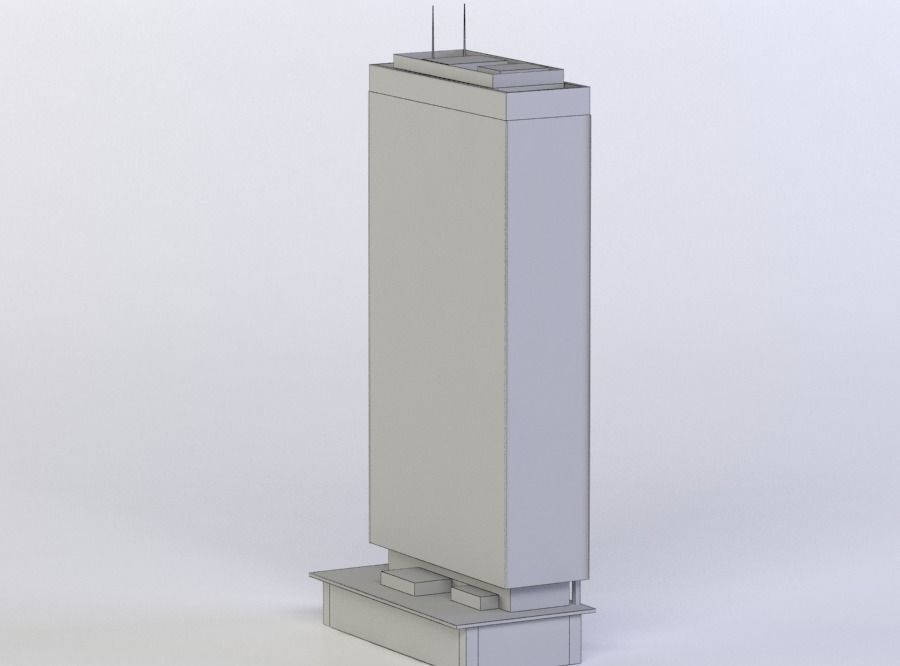 REAL TEXTURE BUILDINGS D 3D MODEL Low-poly 3D model_5