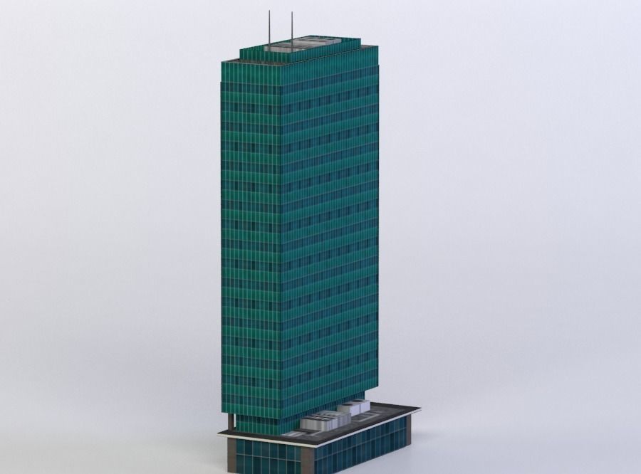 REAL TEXTURE BUILDINGS D 3D MODEL Low-poly 3D model_1