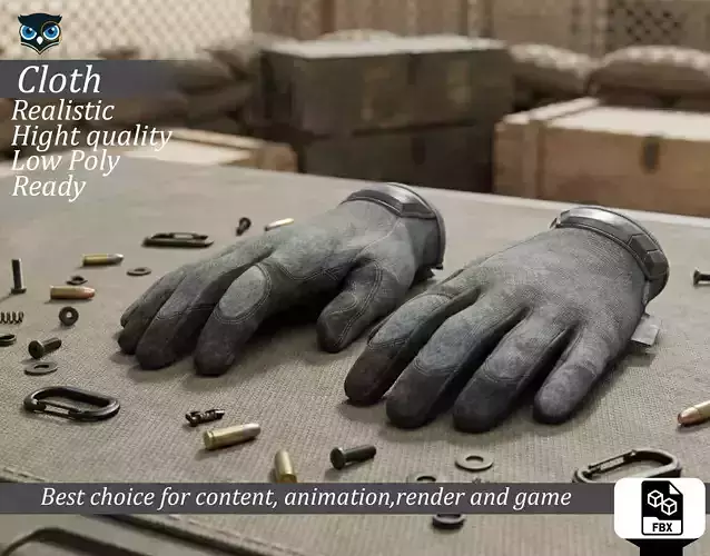 Grey Tactical Hard-Knuckle Combat Gloves