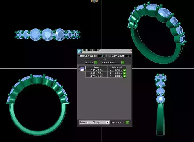 3D file for printing womens rings