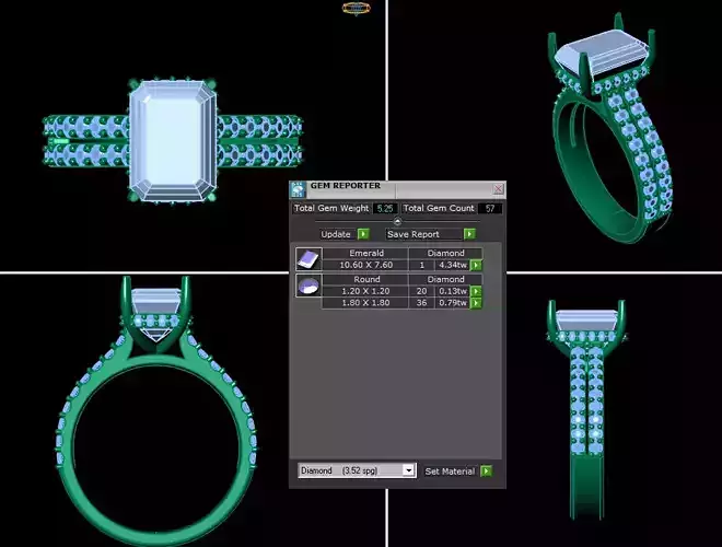 3D file for printing womens rings