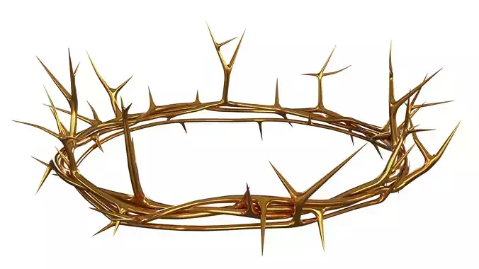 Gold Crown of Thorns PBR 02