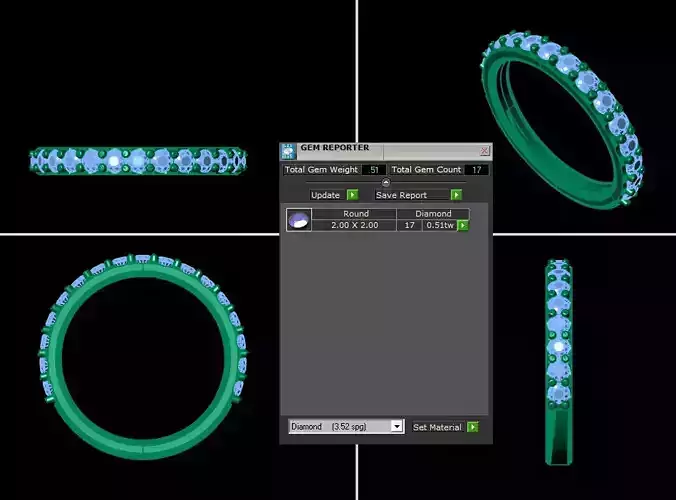 3D file for printing womes rings