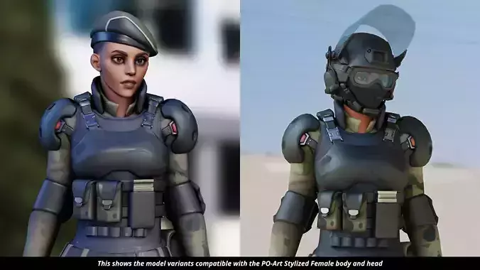 Stylized Female Sci-Fi Character