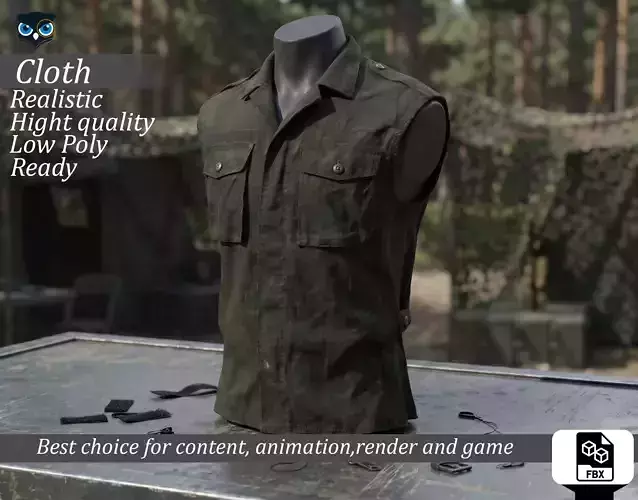 Military Sleeveless Combat Shirt Olive - Game Ready