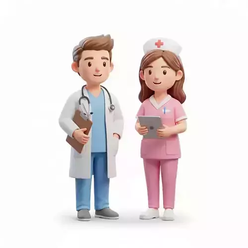 Doctor And Nurse 3D Model