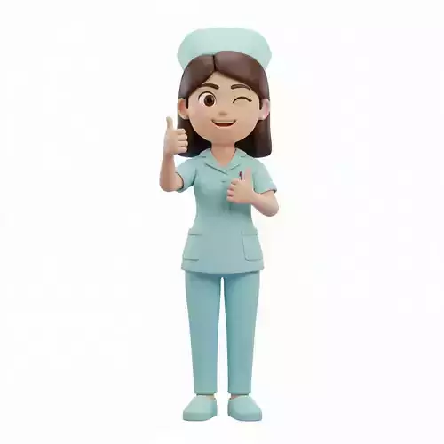 Nurse Thumbs Up 3D Model