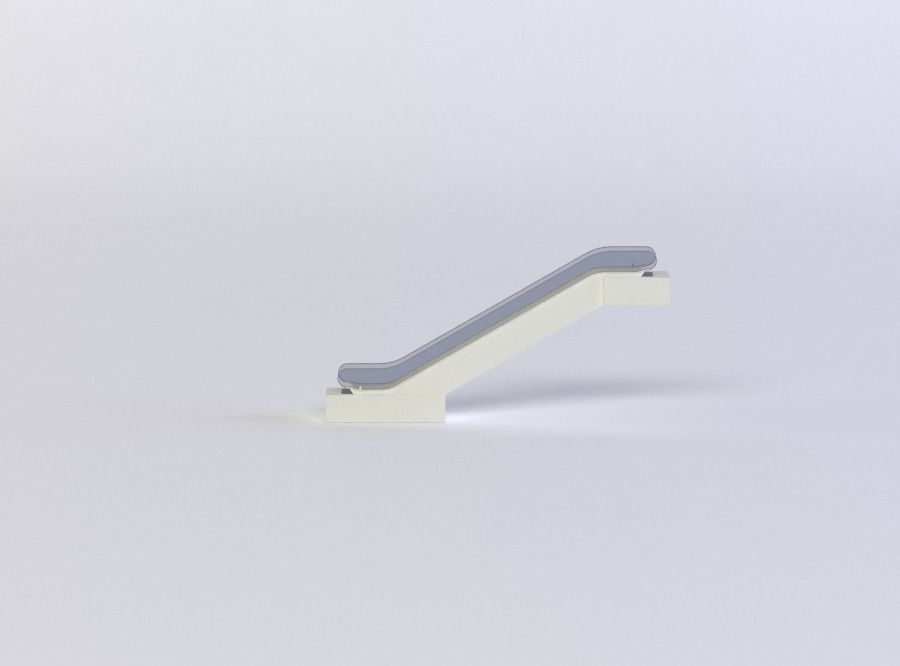 ESCALATOR 3D MODEL stair handrail Low-poly 3D model_0