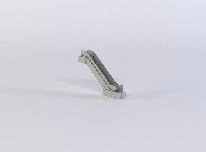 ESCALATOR 3D MODEL stair handrail