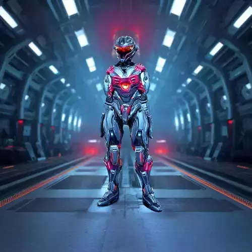 Futuristic Cyber Warrior model pack