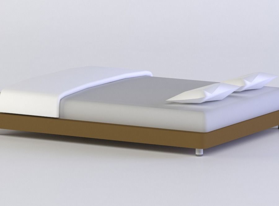 COLLAGE BEDROOM SET 3D MODEL Low-poly 3D model_1