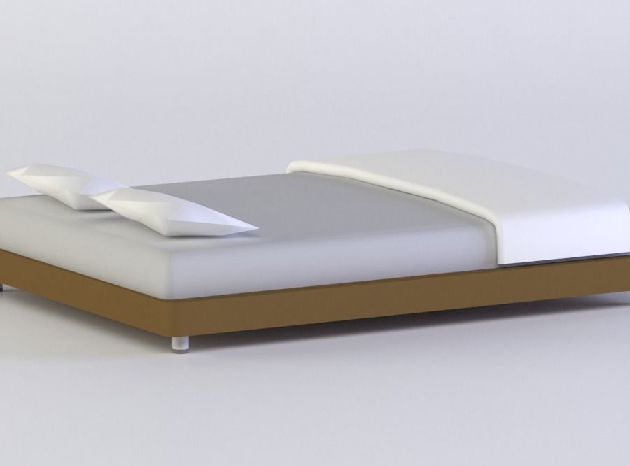 COLLAGE BEDROOM SET 3D MODEL Low-poly 3D model_2