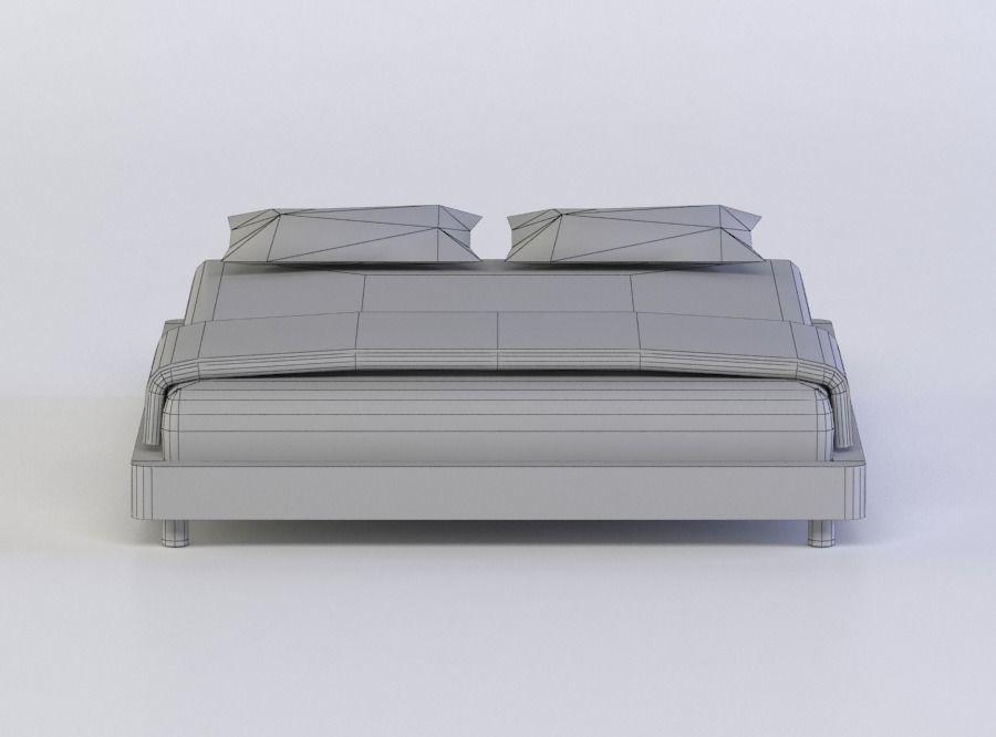 COLLAGE BEDROOM SET 3D MODEL Low-poly 3D model_3