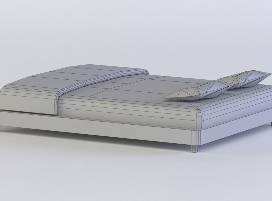 COLLAGE BEDROOM SET 3D MODEL Low-poly 3D model_4