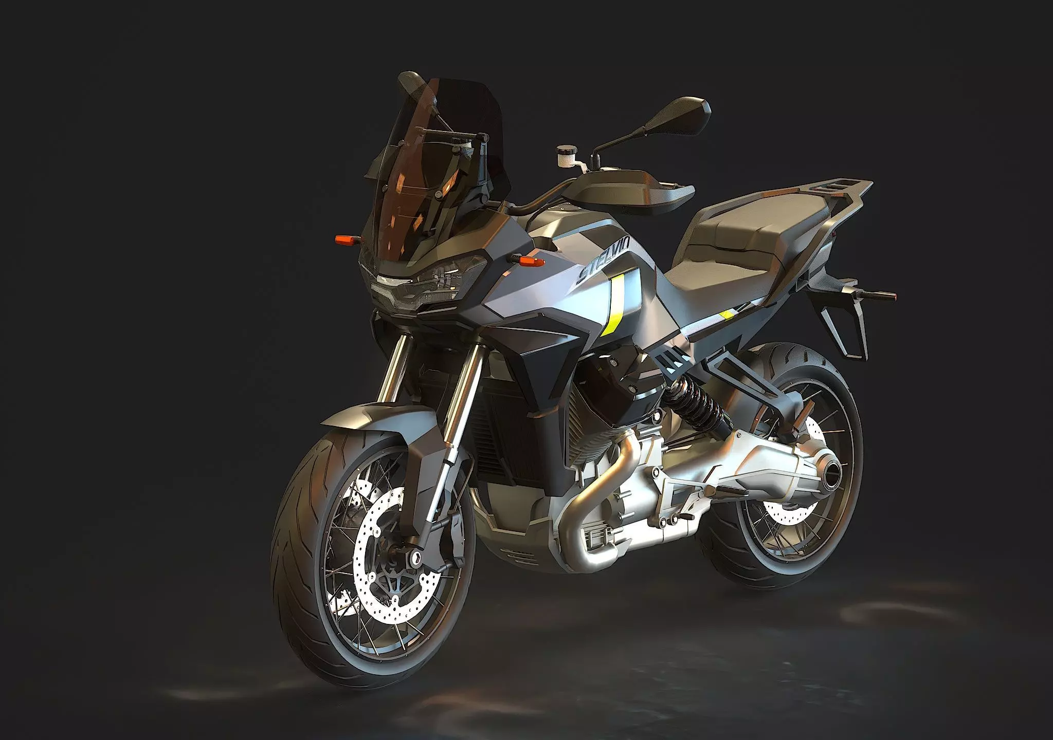 Base model Moto Guzzi Stelvio 2024 3D model