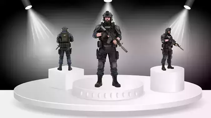 Elite Tactical Soldier  Game Ready Military Character2