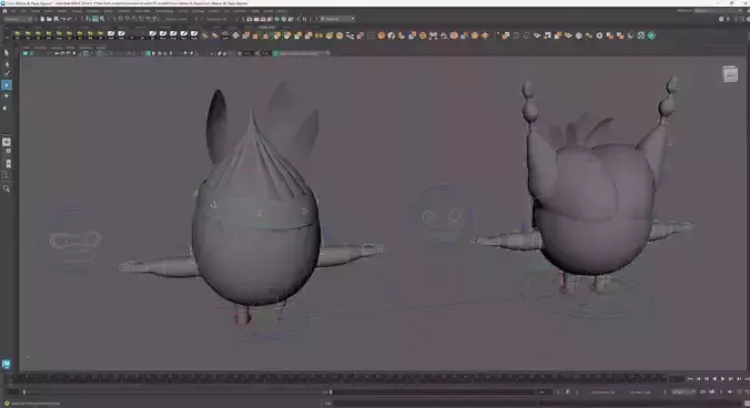 Coco Mama and Papa Rigged Low-poly 3D model 7