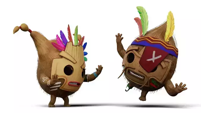 Coco Mama and Papa Rigged Low-poly 3D model 4