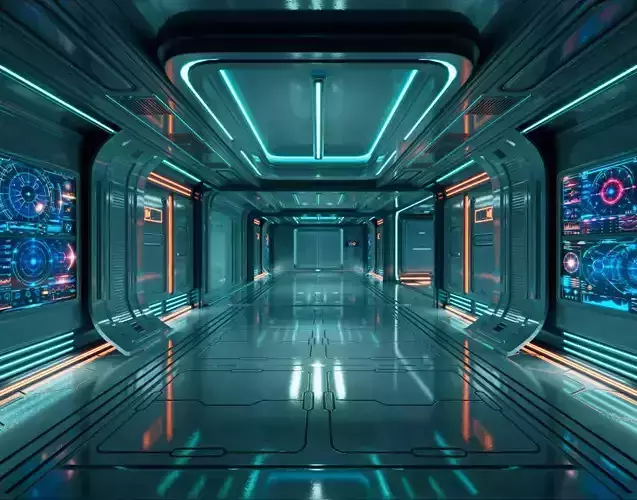 Sci-Fi Corridor Station Interior