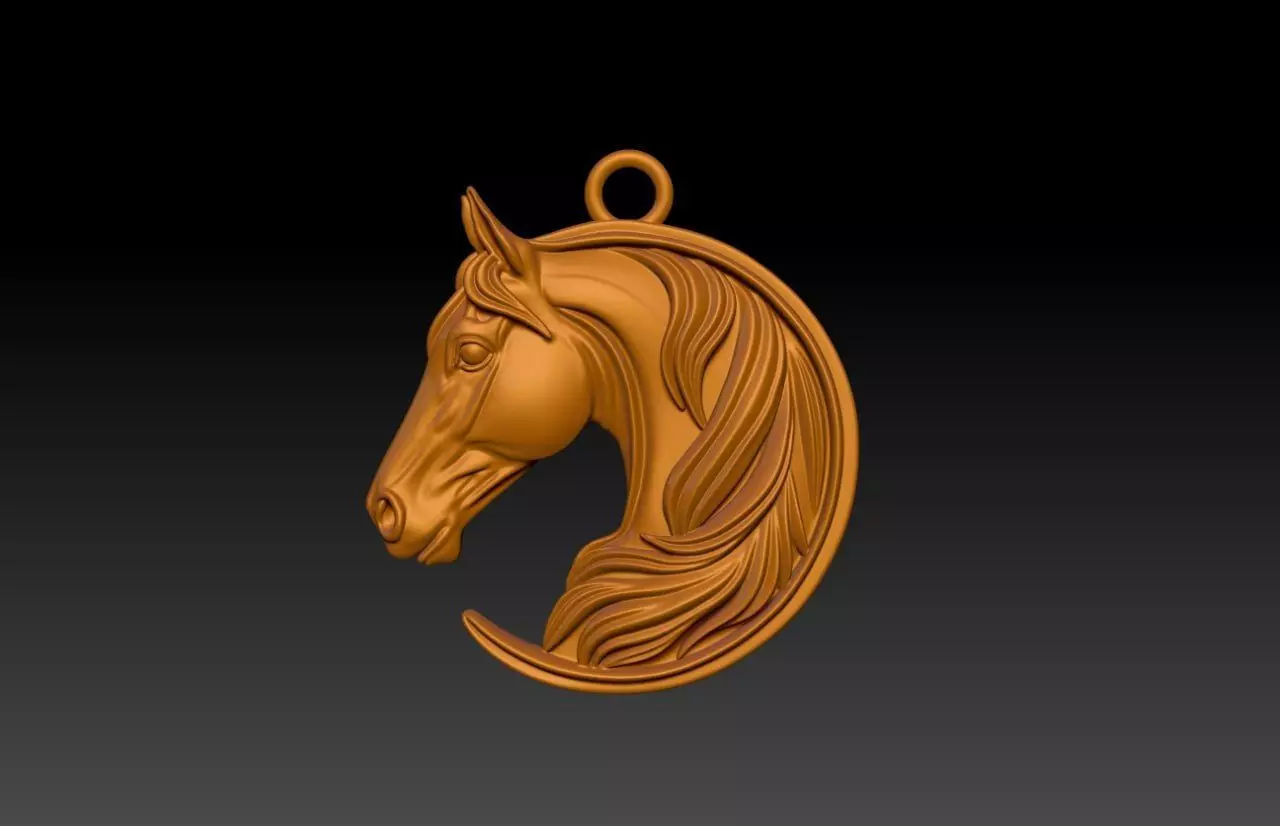 Horse Head Pendant M85 3D print model
