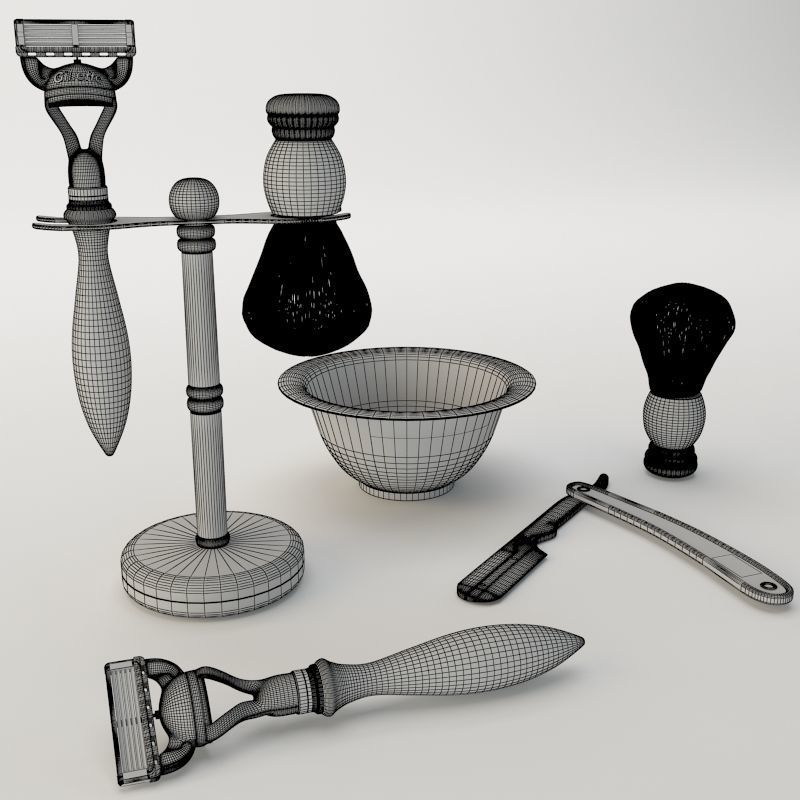 Barburys Beard care set 3D model_1
