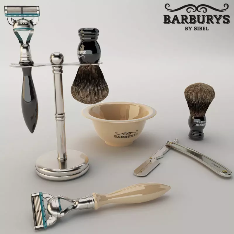 Barburys Beard care set 3D model_0