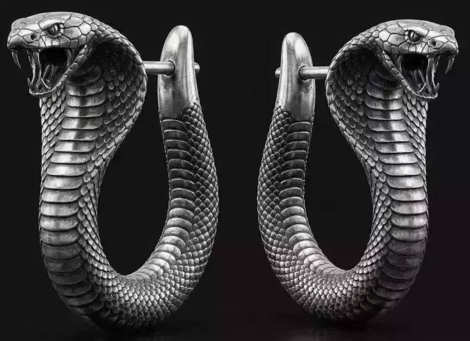 Cobra King Earrings