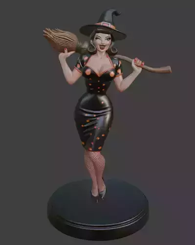 Halloween Witch 3D Print Model