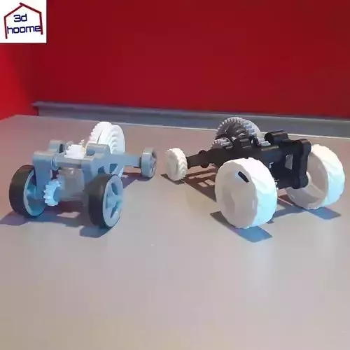 Pull-Back Action Car 3D print model 4