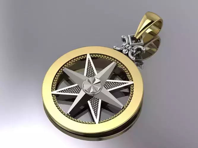 Compass Pendant Jewelry Brand Gold