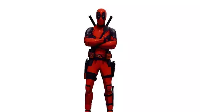 Deadpool 3D Model  PolyJet Ready  Full Color PLY