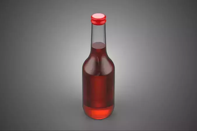 PLASTIC SODA DRINK BOTTLE WATER RED MOCKUP CARBONATED SOFTDRINK