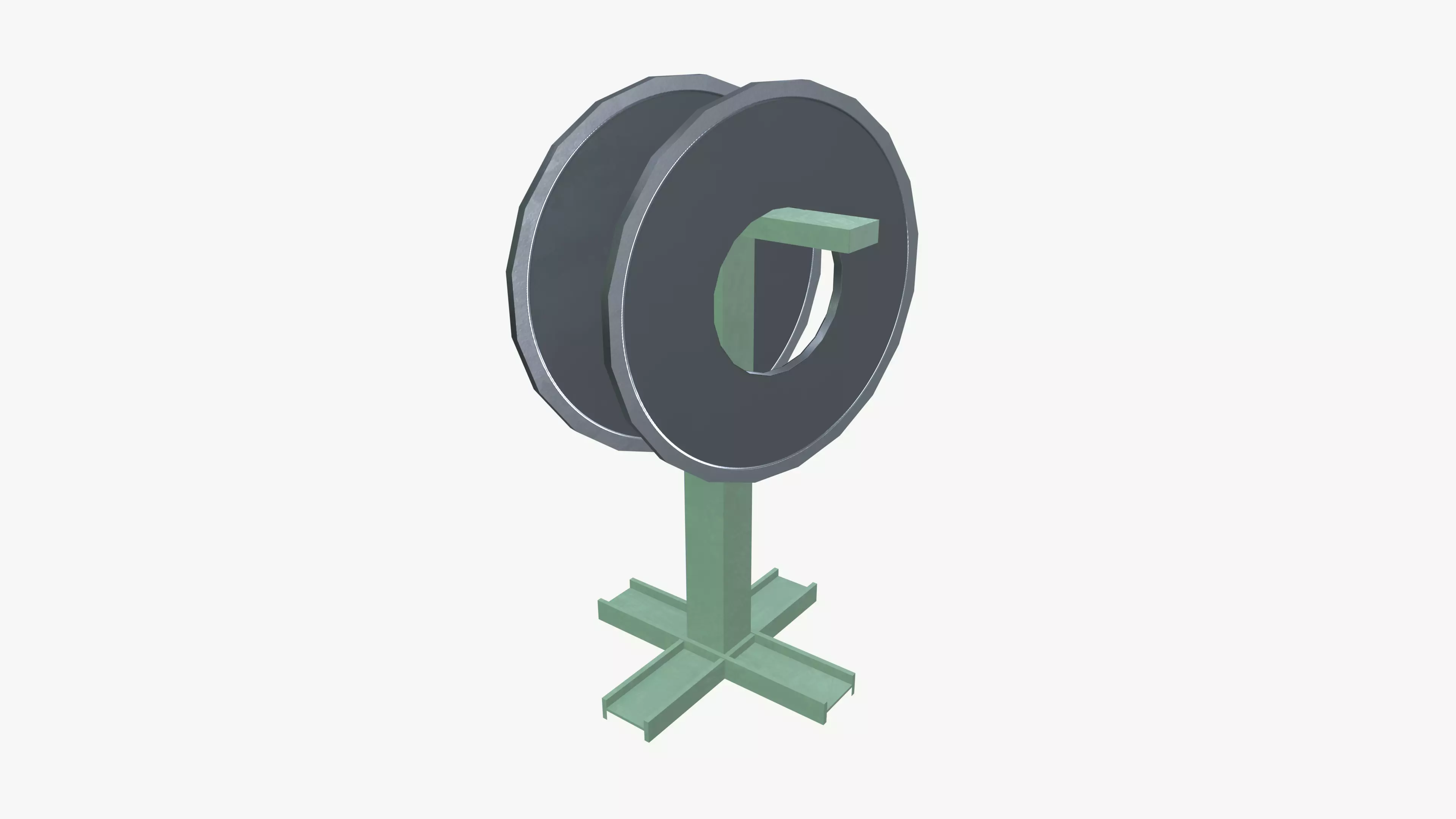 Steel Plate Hanging Stand Low-poly 3D model