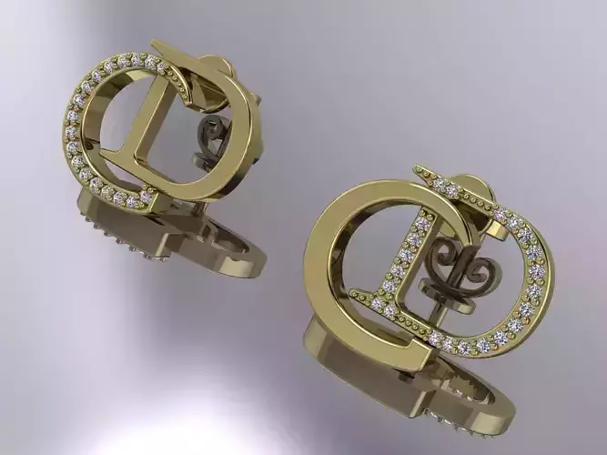 Brand Dior Jewelry Earrings Gold Luxury