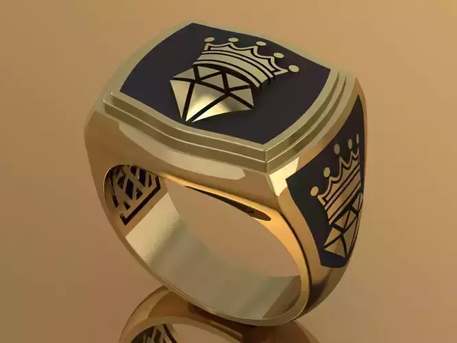 Luxury Brand Mens Ring Gold 