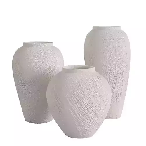 Set simple elegant ceramic vase