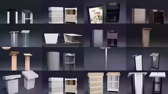 Podium Lectern Collection 24 assets