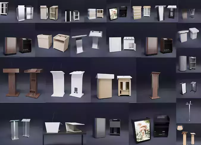 Podium Lectern Collection 24 assets