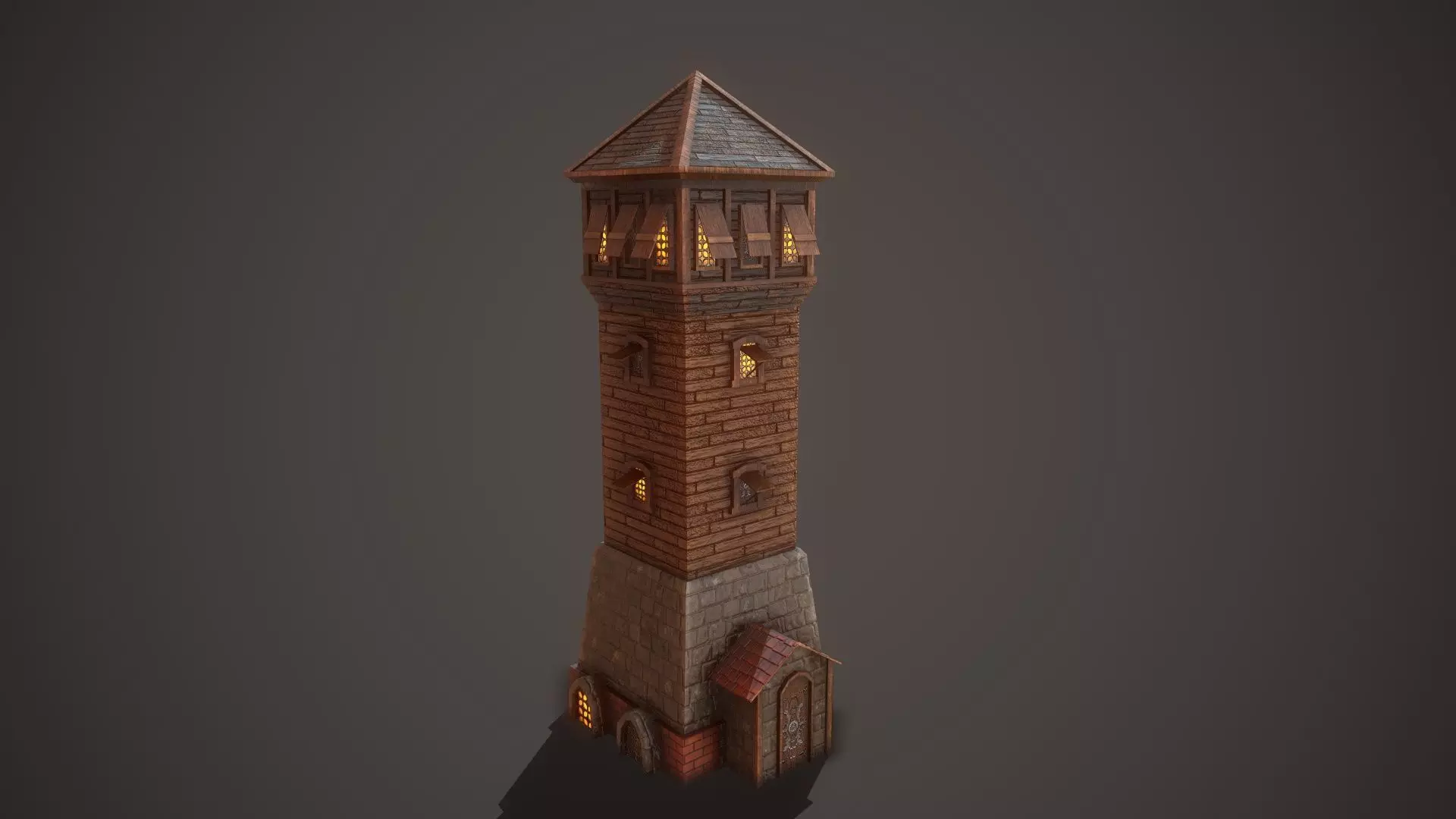 Medieval Tower Free low-poly 3D model
