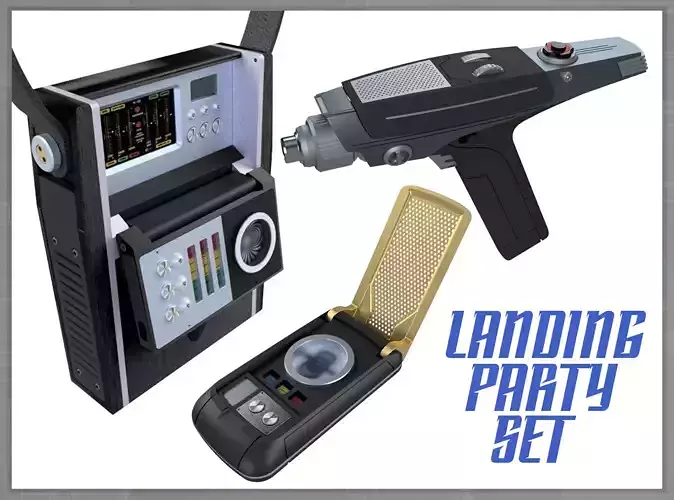 Strange New Landing Party Set 3D Model Collection