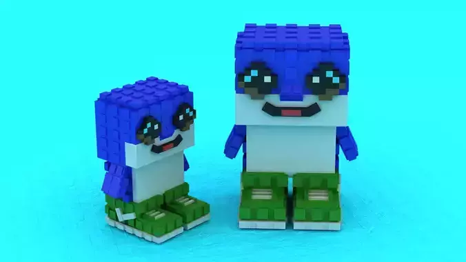  Blue Dolphin Smile Toy 3D Printable Model