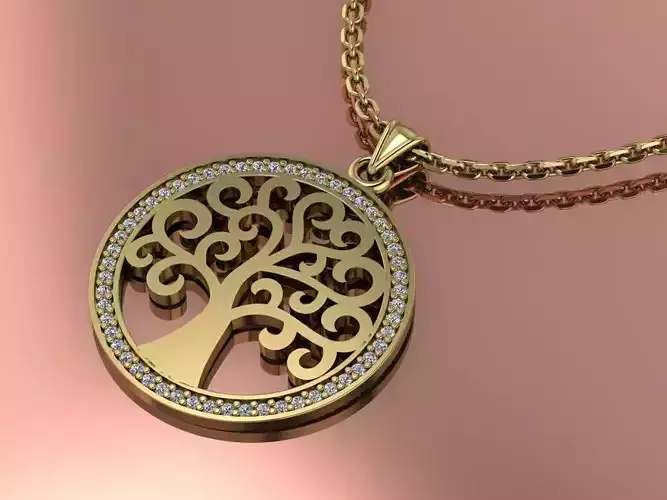 Tree Elengant Pendant Jewelry Gold