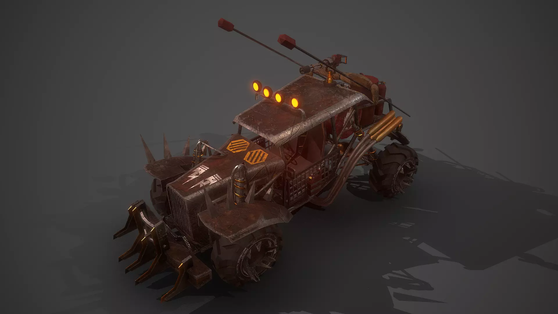 Apocalyptic Buggy Modular Pack Low-poly 3D model