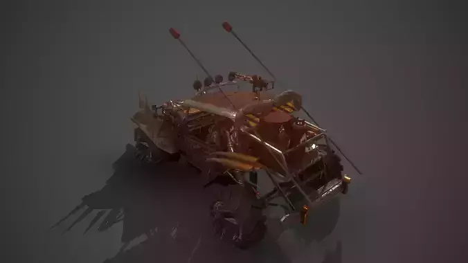 Apocalyptic Buggy Modular Pack Low-poly 3D model 3