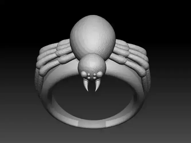 Spider Ring 3D Printable  US Size 8