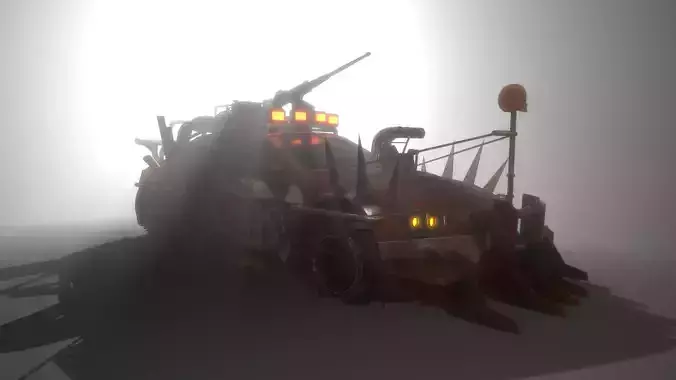 Apocalyptic Car Modular Pack Low-poly 3D model 6