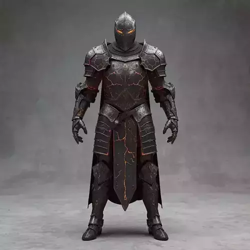 Ornate Golden Plate Armor 3D Model Regal Full Suit