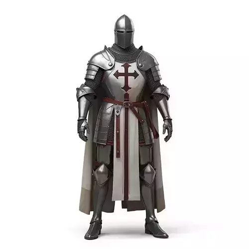 Stone Skin Knight Armor 3D Model Dark Fantasy Suit