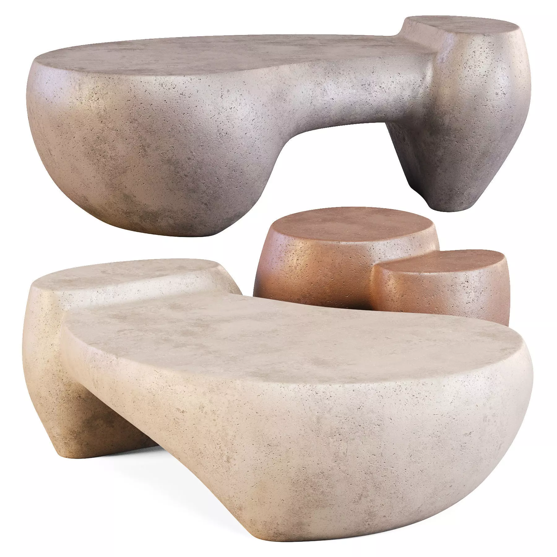 Mogg Dune - Coffee and Side Table 3D model